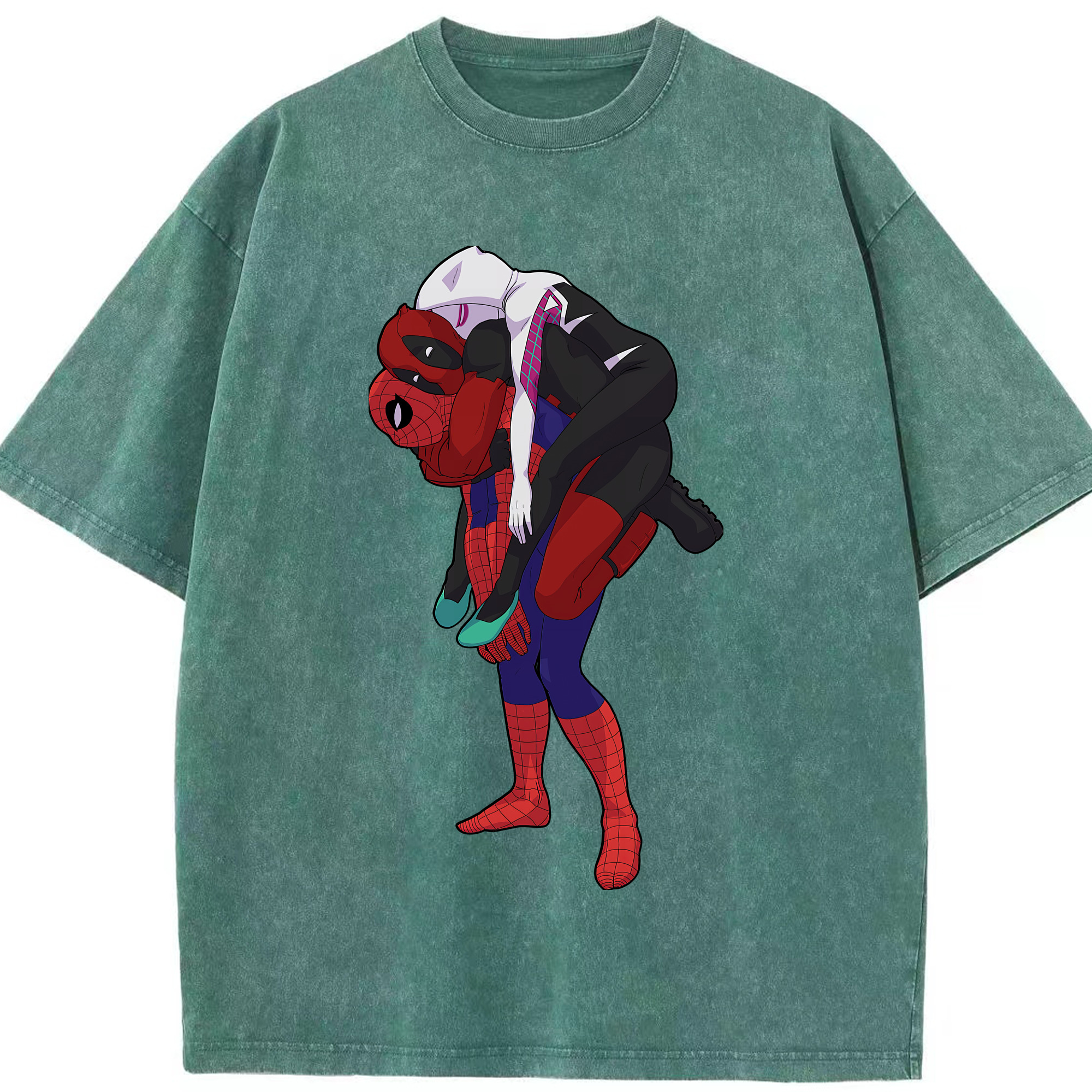 （画像用） Deadpool デッドプール 綿100% ヴィンテージ風 半袖Tシャツ（フロントプリント）
